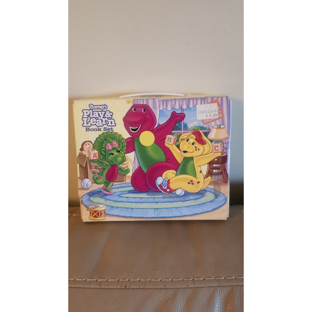 Vintage Barney's Play and Learn Book Set  Includes 4 Board Books (1999)